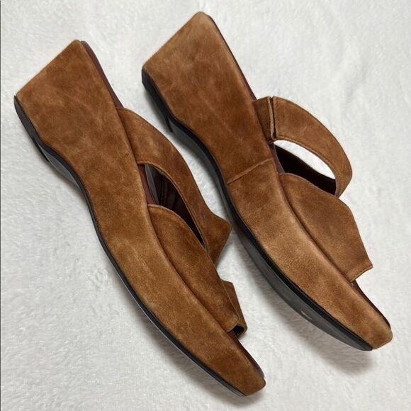Aquatalia Brown Suede Mules - Picture 5 of 14